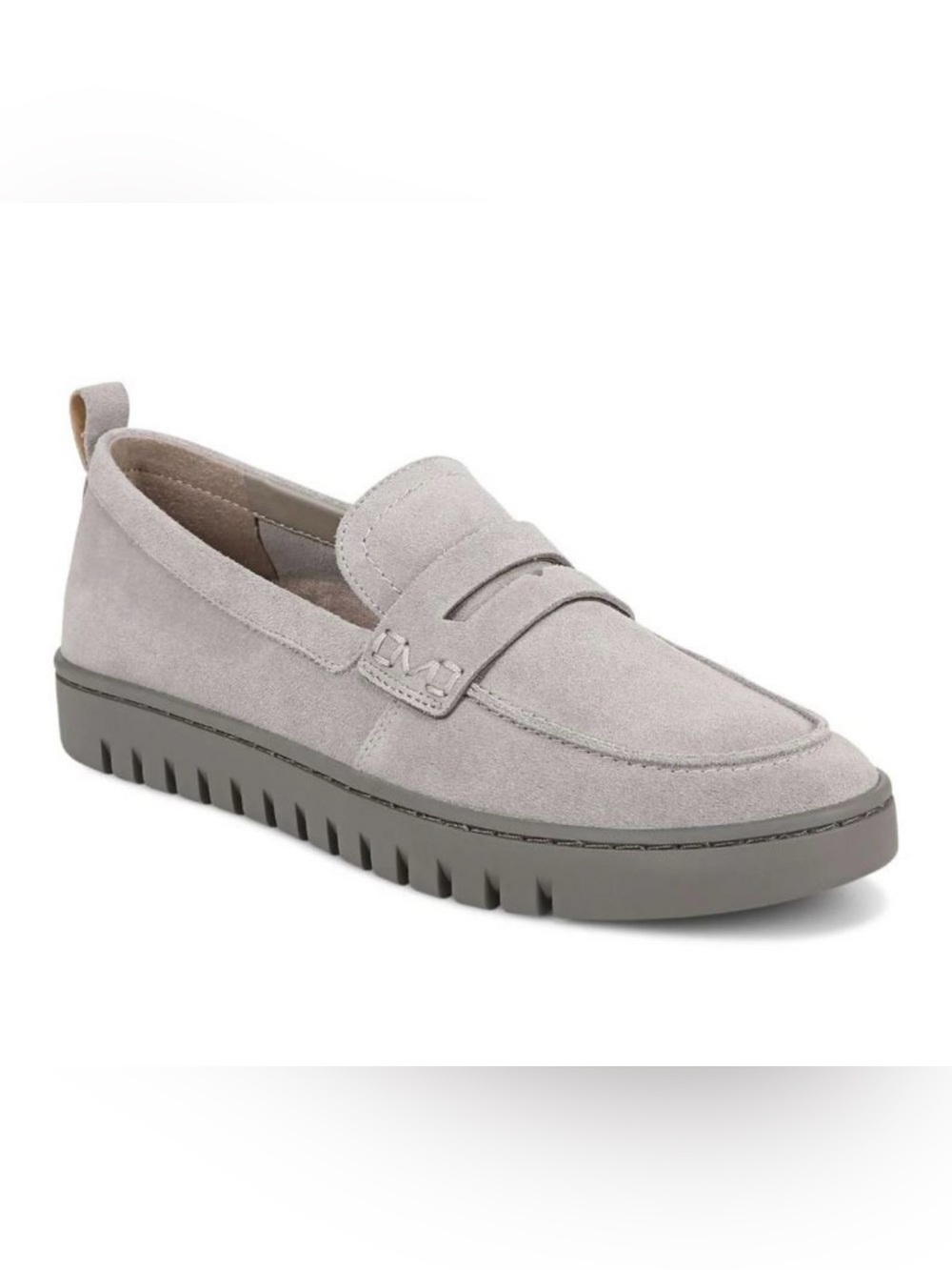 Vionic Slip-On Loafer in Light Gray‎ with White Sole